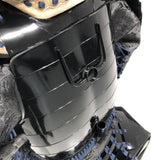 【O-074】Deep navy blue thread laced cloud and dragon two-piece cuirass armor：濃紺糸威雲龍二枚胴具足