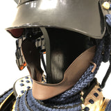 【O-029】Dark Navy Blue Thread Laced Gold Kara Two-Piece Cuirass Armor：濃紺糸威金唐二枚胴具足