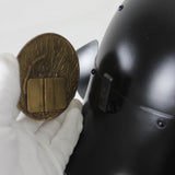 【O-050-K】Navy Blue Thread Laced Black Matte Finish Riveted Two-piece Dou Armor (Atamagata) (Helmet Only)：紺糸威黒艶消鋲綴二枚胴具足（頭形）（兜のみ）
