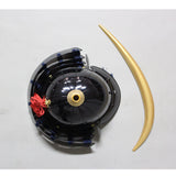 【O-074-K】Deep navy blue thread laced cloud dragon two-piece cuirass armor (helmet only)：濃紺糸威雲龍二枚胴具足（兜のみ）