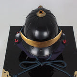 【O-055-K】Navy and Red Thread Laced Munetori Black Barrel-shaped Two-piece Dou Armor (Juunikoma) (Helmet Only)：紺赤糸威胸取黒桶側二枚胴具足（十二間）（兜のみ）