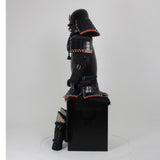 【O-050】Navy Blue Thread Laced Black Matte Riveted Two-Piece Cuirass Armor (Zunari-style Helmet)：紺糸威黒艶消鋲綴二枚胴具足（頭形兜）