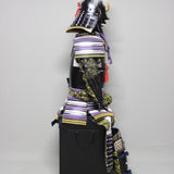 【O-039】Pale Wisteria and White Thread Laced Fur Decorated Two-Piece Cuirass Armor：藤白糸威毛立二枚胴具足