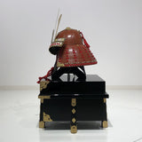 【O-038-K】Red thread laced large-sleeved red two-piece cuirass armor (helmet only)：赤糸威大袖赤二枚胴具足（兜のみ）