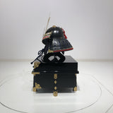 【O-047-K】Deep navy blue thread laced Iyo-style plain lacing two-piece cuirass armor (helmet only)：濃紺糸威伊予素懸二枚胴具足（兜のみ）