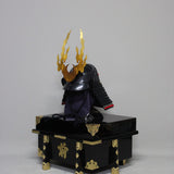 【O-016-K】Black thread laced modern small plate two-piece cuirass armor (helmet only)：黒糸威当世小札二枚胴（兜のみ）