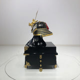 【O-024-K】Deep navy blue thread laced Buddha two-piece cuirass armor (helmet only)：紺糸威仏ニ枚胴（兜のみ）