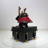 【O-014-K】Red thread laced fur pull two-piece cuirass armor (helmet only)：赤糸毛引威二枚胴（兜のみ）