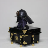 【O-042-K】Black thread laced waist-guard two-piece cuirass armor (helmet only)：黒糸威腰取二枚胴具足(兜のみ)