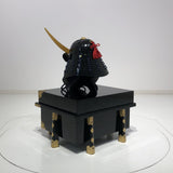 【O-074-K】Deep navy blue thread laced cloud dragon two-piece cuirass armor (helmet only)：濃紺糸威雲龍二枚胴具足（兜のみ）