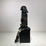 【O-044】Navy Blue Thread Laced Mugwort-Colored Diamond Stitch Two-Piece Cuirass Armor：紺糸威蓬菱綴二枚胴具足