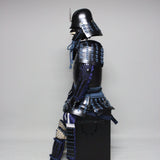【O-066】Dark blue thread laced riveted head-shaped two-piece cuirass armor with matte lacquer finish：紺糸威鋲綴頭形二枚胴具足（艶消塗）