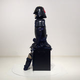 【O-065-1】Deep navy blue thread laced black barrel shoulder guards two-piece cuirass armor：濃紺糸威黒桶側二枚胴具足