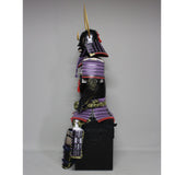 【O-040】Purple Thread Laced Flat Angle Side Crest Two-Piece Cuirass Armor：紫糸威平角脇立ニ枚胴具足