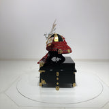 【O-003-K】Red thread laced large plate ō-yoroi armor (helmet only)：赤糸威本大札大鎧（兜のみ）