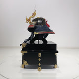 【O-013-K】Deep navy blue thread laced fur pull two-piece cuirass armor (helmet only)：紺糸威毛引二枚胴（兜のみ）