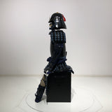 【O-063】Dark Blue Thread Laced Black Barrel Shoulder Guards Two-Piece Cuirass Armor：紺糸威黒桶側二枚胴具足
