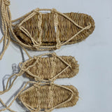 [B-095] Straw sandals 18cm