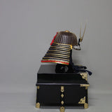 【O-020-K】Deep navy blue thread laced sewn extended two-piece cuirass armor (helmet only)：紺糸縫延二枚胴（兜のみ）
