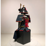【O-037】Navy Blue Thread Laced Large Sleeved Black Two-Piece Cuirass Armor：紺糸威大袖黒二枚胴具足