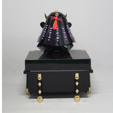 【O-056-K】Purple thread laced black chest guard two-piece cuirass armor (helmet only)：紫糸威黒胸取二枚胴具足（兜のみ）