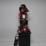 【O-048】Red Thread Laced Iyo Sugake Style Two-Piece Cuirass Armor (Matte Lacquer Finish)：赤糸威伊予素懸二枚胴具足　(艶消塗)