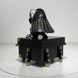 【O-023-K】Woodpecker thread laced vertical joined two-piece cuirass armor (helmet only)： 啄木糸威縦矧二枚胴（兜のみ）