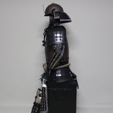 【O-043】Black Thread Laced Rusted Iron Two-Piece Cuirass Armor：黒糸威鉄錆二枚胴具足