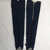 [O-075] Three-Piece Black-Lacquered Arm Gauntlet, Shin Guard, and Thigh Armor Set