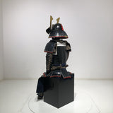 【O-047】Deep navy blue thread laced Iyo-style simple tied two-piece cuirass armor with matte lacquer finish：濃紺糸威伊予素懸二枚胴具足(艶消塗)