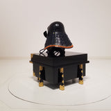 【O-050-K】Navy Blue Thread Laced Black Matte Finish Riveted Two-piece Dou Armor (Atamagata) (Helmet Only)：紺糸威黒艶消鋲綴二枚胴具足（頭形）（兜のみ）