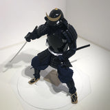 【O-075】Dark blue lacing black lacquered two-plate cuirass Jidai Festival set：濃紺糸威黒桶側二枚胴　時代祭りセット