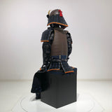 【O-045】Navy Blue Thread Laced Rusted Iron Riveted Two-Piece Cuirass Armor：紺糸威鉄錆鋲綴二枚胴具足