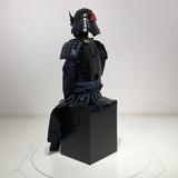 【O-063】Dark Blue Thread Laced Black Barrel Shoulder Guards Two-Piece Cuirass Armor：紺糸威黒桶側二枚胴具足