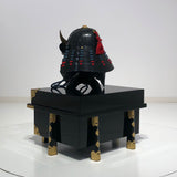 【O-055-K】Navy and Red Thread Laced Munetori Black Barrel-shaped Two-piece Dou Armor (Juunikoma) (Helmet Only)：紺赤糸威胸取黒桶側二枚胴具足（十二間）（兜のみ）