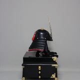 【O-016-K】Black thread laced modern small plate two-piece cuirass armor (helmet only)：黒糸威当世小札二枚胴（兜のみ）