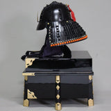 【O-049-K】Black Thread Laced Black Matte Finish Riveted Two-piece Dou Armor (Helmet Only) (Gensei)：黒糸威黒艶消鋲綴二枚胴具足（兜のみ）（厳星）