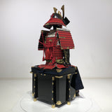 【O-014】Red Thread Laced Fur-Trimmed Two-Piece Cuirass Armor (Matte Finish)：赤糸威毛引二枚胴具足（艶消塗）