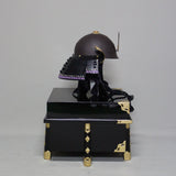 【O-043-K】Black thread laced rusted iron two-piece cuirass armor (helmet only)：黒糸威鉄錆二枚胴具足(兜のみ)
