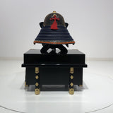 【O-015-K】Deep navy blue thread laced modern small plate two-piece cuirass armor (helmet only)：濃紺糸威当世小札二枚胴（兜のみ）