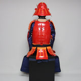 【O-060】Scarlet Thread Laced Red Okegawa Two-Piece Cuirass Armor：緋糸威赤桶側二枚胴具足