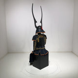【O-029】Dark Navy Blue Thread Laced Gold Kara Two-Piece Cuirass Armor：濃紺糸威金唐二枚胴具足
