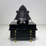 【O-021-K】Purple thread laced Iyo two-piece cuirass armor (helmet only)：紫糸威伊予二枚胴（兜のみ）