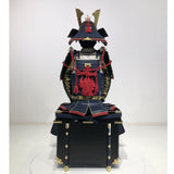 【O-013】Dark Navy Blue Thread Laced Fur-Trimmed Two-Piece Cuirass Armor (Matte Finish)：紺糸威毛引二枚胴具足（艶消塗）