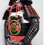 【O-048】Red Thread Laced Iyo Sugake Style Two-Piece Cuirass Armor (Matte Lacquer Finish)：赤糸威伊予素懸二枚胴具足　(艶消塗)