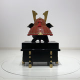 【O-038-K】Red thread laced large-sleeved red two-piece cuirass armor (helmet only)：赤糸威大袖赤二枚胴具足（兜のみ）