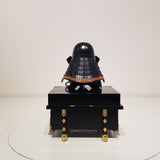【O-050-K】Navy Blue Thread Laced Black Matte Finish Riveted Two-piece Dou Armor (Atamagata) (Helmet Only)：紺糸威黒艶消鋲綴二枚胴具足（頭形）（兜のみ）
