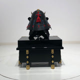 【O-055-K】Navy and Red Thread Laced Munetori Black Barrel-shaped Two-piece Dou Armor (Juunikoma) (Helmet Only)：紺赤糸威胸取黒桶側二枚胴具足（十二間）（兜のみ）