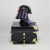 【O-056-K】Purple thread laced black chest guard two-piece cuirass armor (helmet only)：紫糸威黒胸取二枚胴具足（兜のみ）