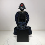 【O-063】Dark Blue Thread Laced Black Barrel Shoulder Guards Two-Piece Cuirass Armor：紺糸威黒桶側二枚胴具足